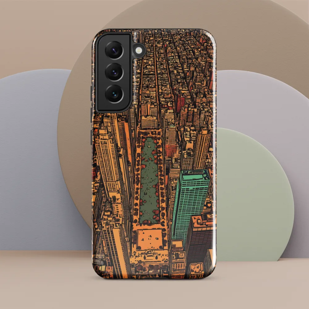 Urban Oasis: Aerial View of City Life