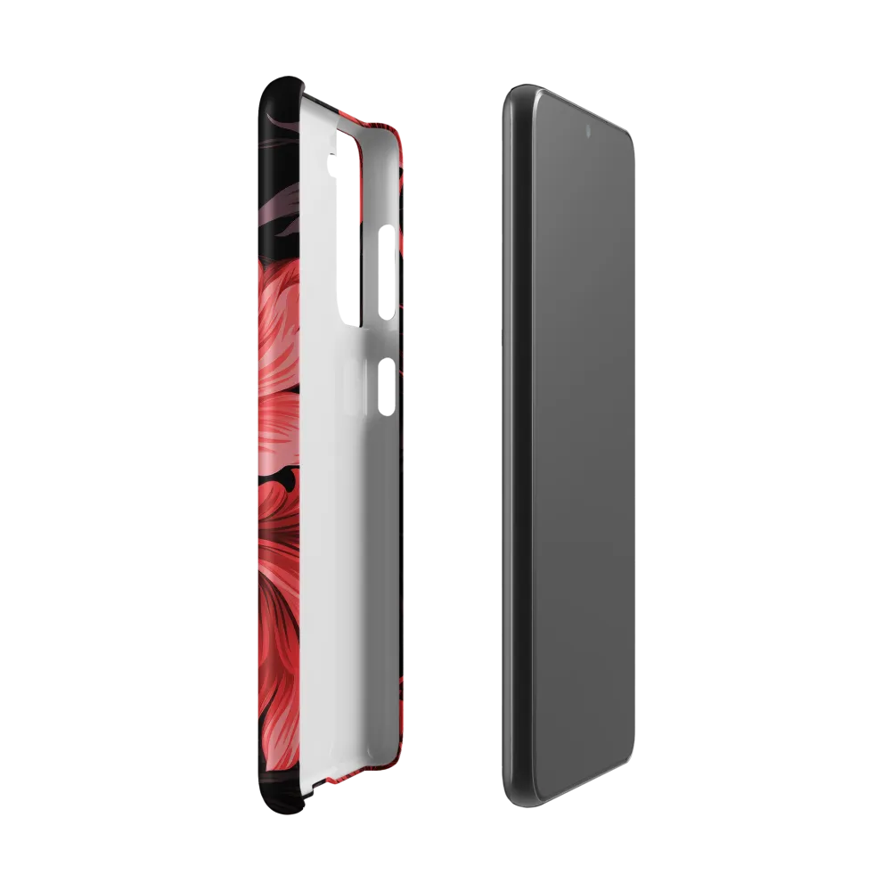 Tropical Elegance in Red | Phone Case |  S21 | Snap Case | Matte