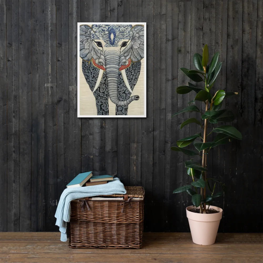 Majesty of the Elephant | Canvas with White Frame | 20″×28″