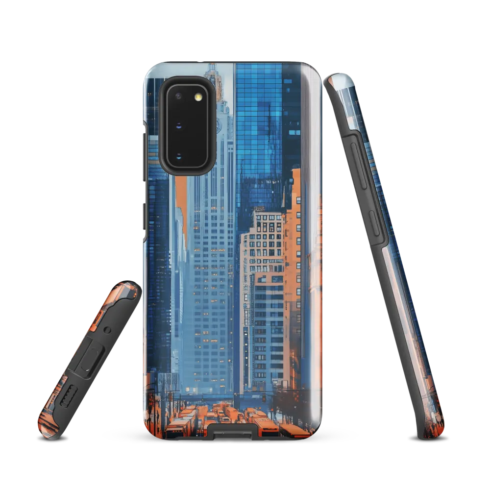Urban Symphony in Blue and Orange