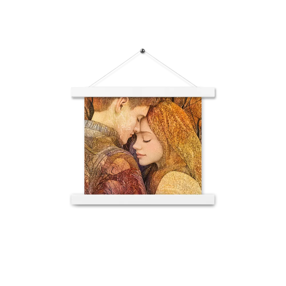 Embrace of Autumn | Poster With White Wood Hanger | 10″×10″
