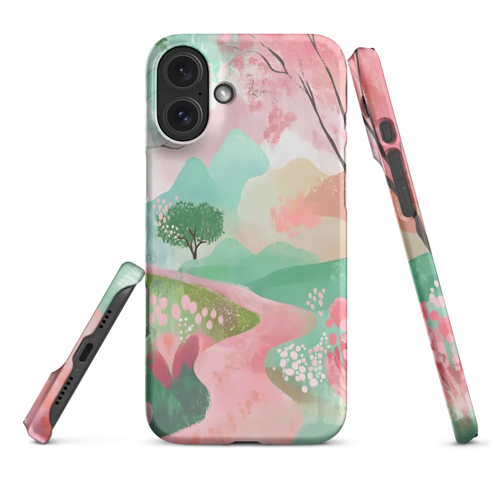 Pastel Path Through Blossoming Hills
