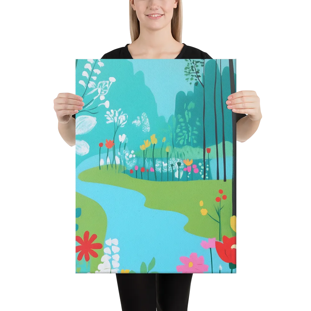 Whispers of Spring: A Colorful Retreat | Canvas | 18″×24″