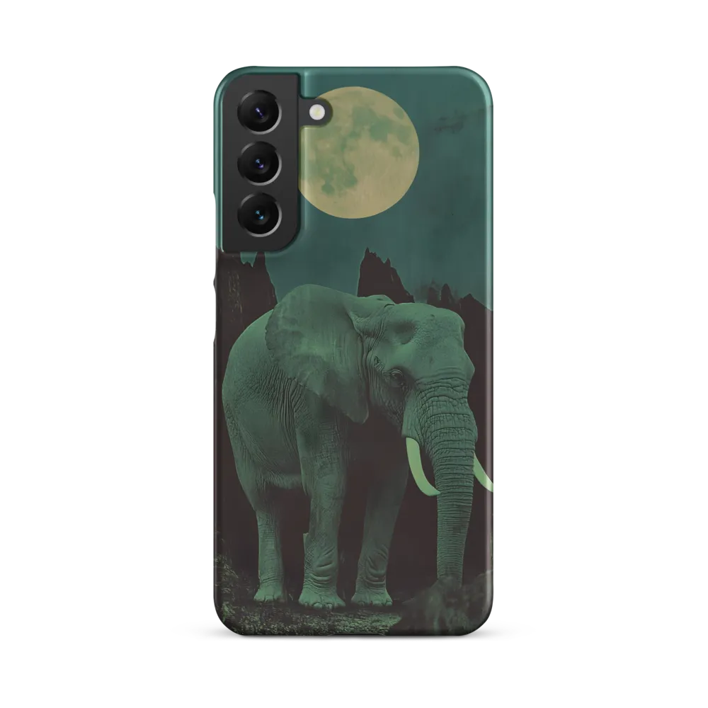 Ethereal Presence: Elephant Under a Full Moon