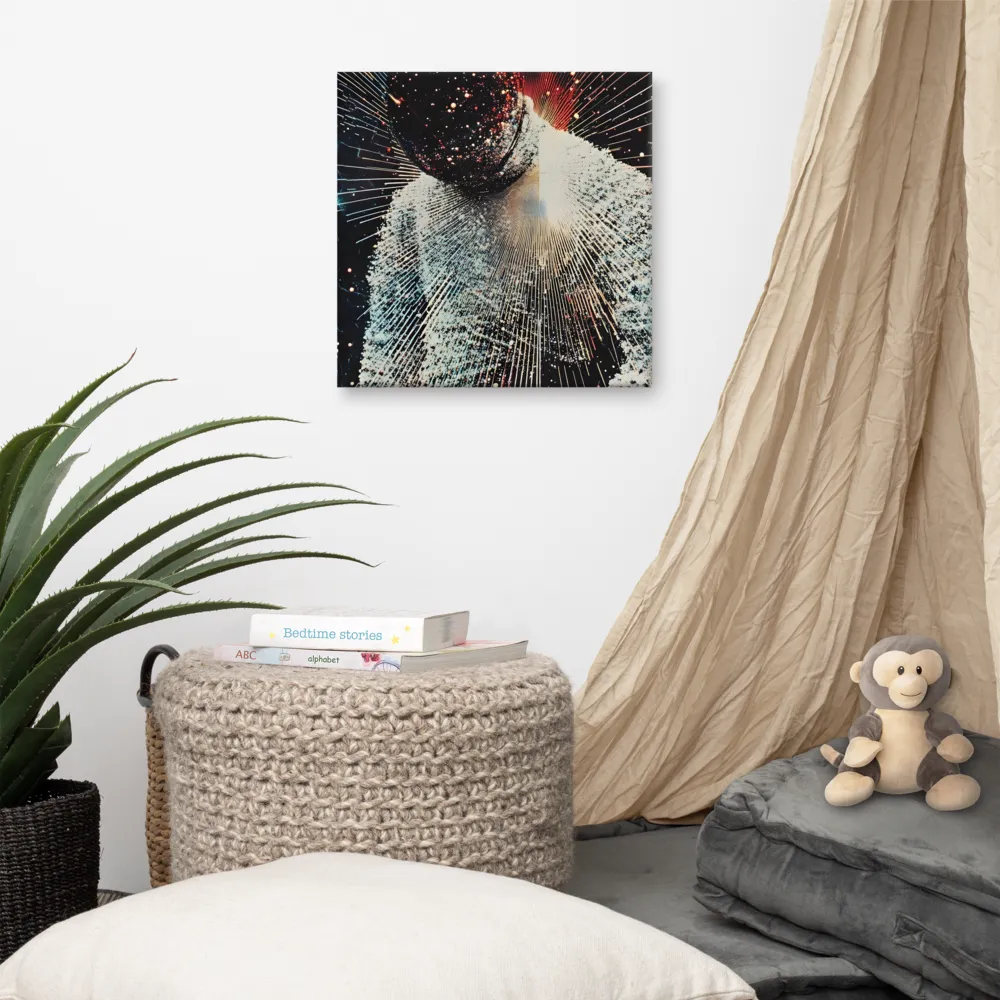 Ethereal Astronaut: A Journey Through the Cosmos | Canvas | 16″×16″
