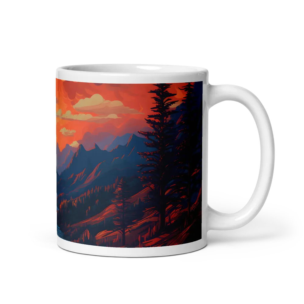 Ethereal Evening: A Digital Dusk | Mug with White inside | 11 oz