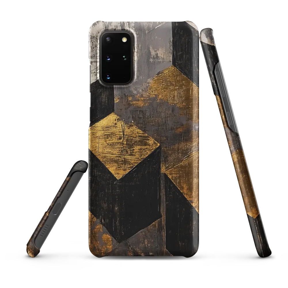 Geometric Harmony in Gold and Black | Phone Case |  S20 Plus | Snap Case | Matte