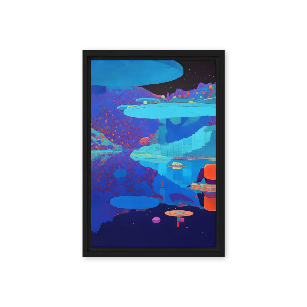 Reflections of Serenity | Canvas with Black Frame | 12″×18″