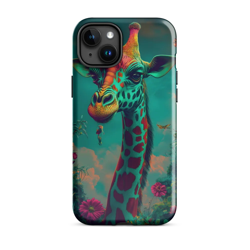 Whimsical Giraffe Among Blossoms