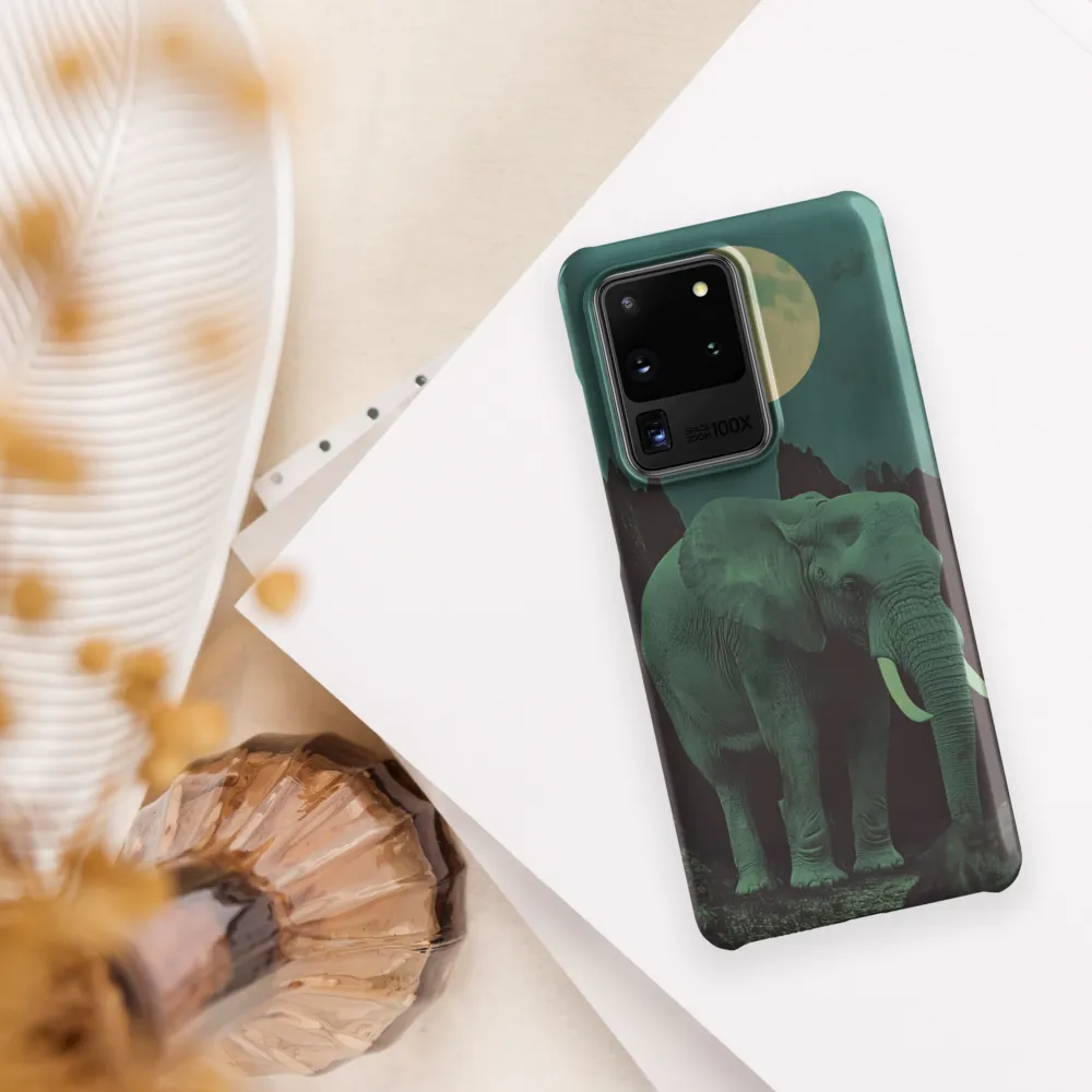 Ethereal Presence: Elephant Under a Full Moon