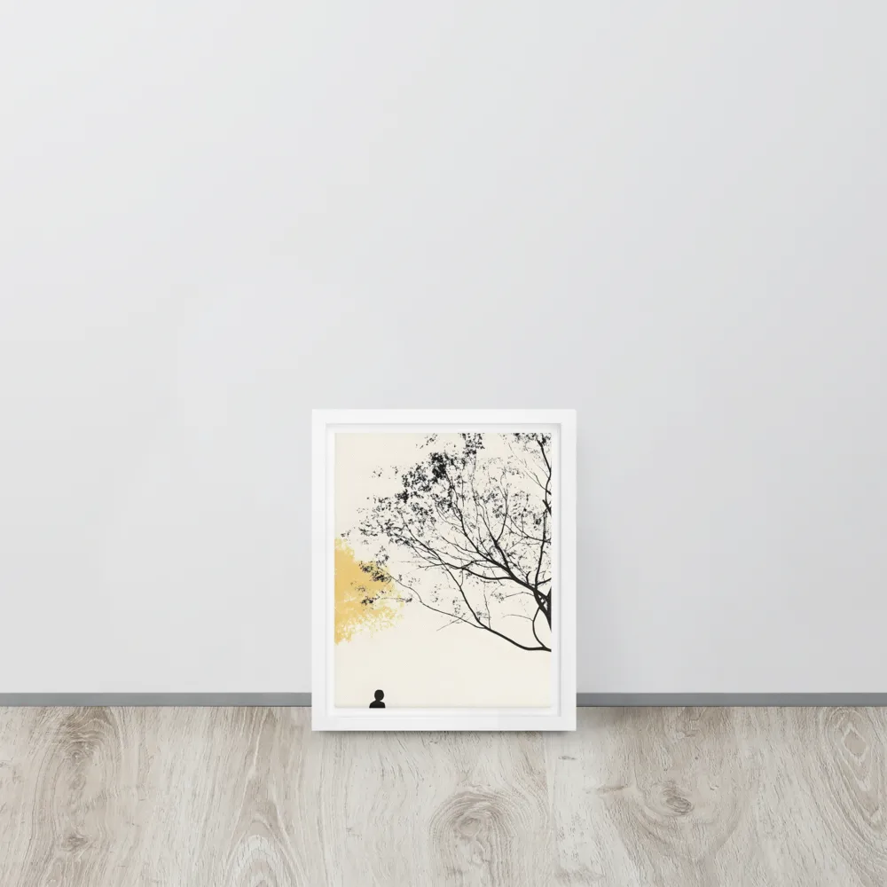 Whispers of Solitude | Canvas with White Frame | 8″×10″