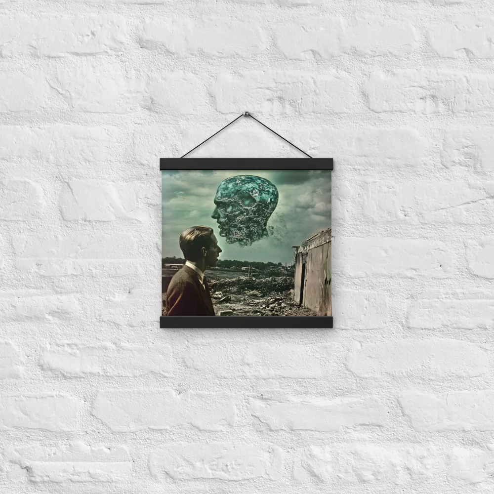 Ethereal Reflections: Identity in a Fragmented World | Poster With Black Wood Hanger | 12″×12″