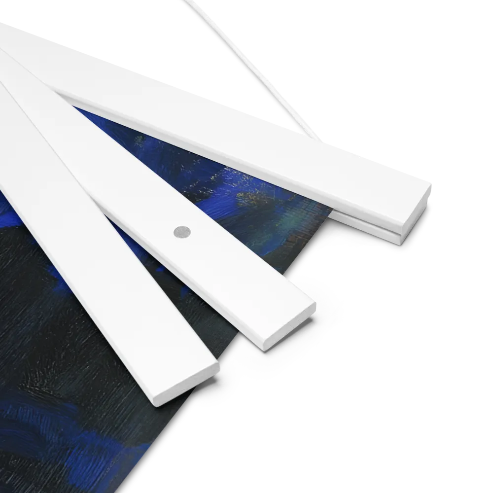 Contemplation Under the Night Sky | Poster With White Wood Hanger | 14″×14″