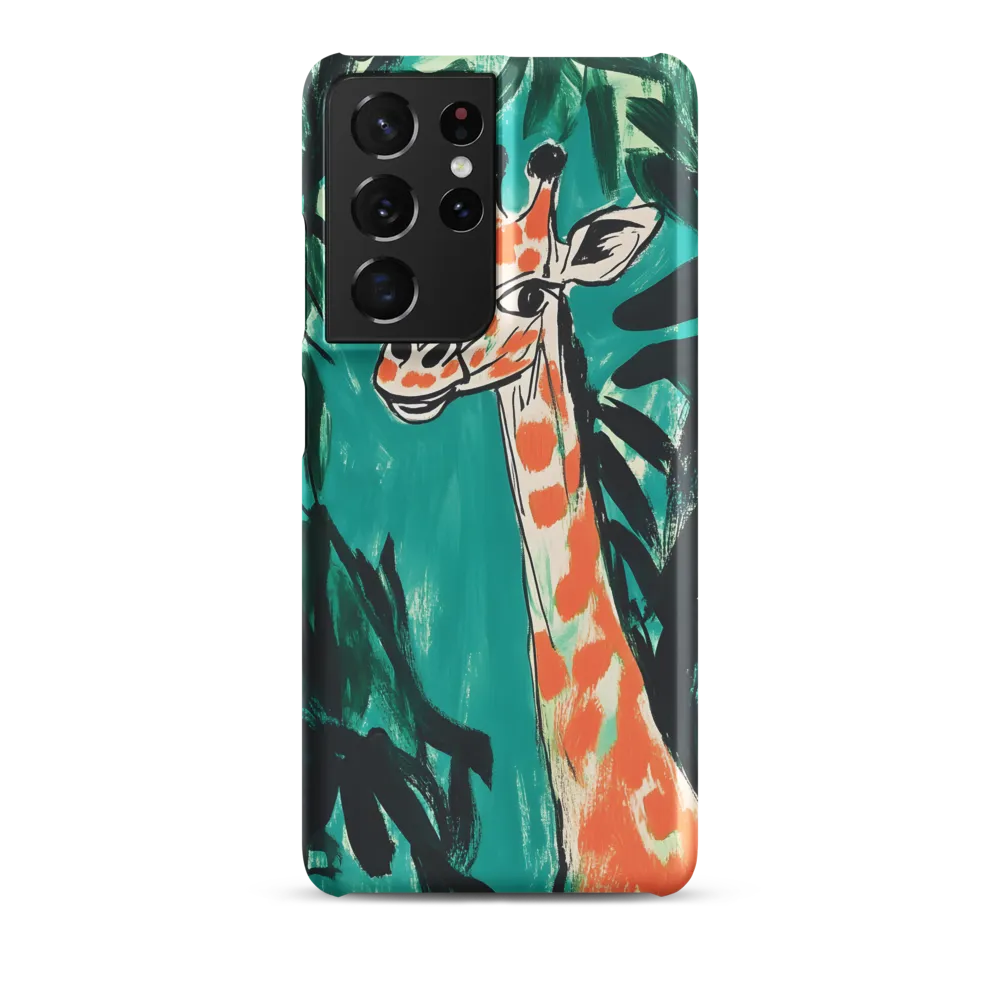 Curious Giraffe in Lush Greenery | Phone Case |  S21 Ultra | Snap Case | Matte