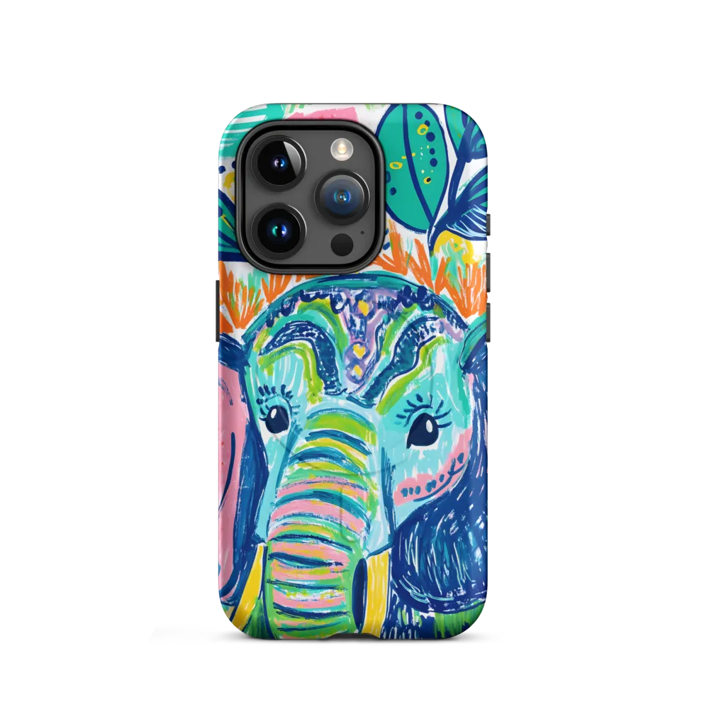 Whimsical Elephant Portrait | Phone Case |  15 Pro | MagSafe® Tough Case | Matte
