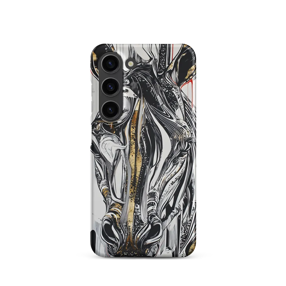 Ethereal Majesty: The Abstract Zebra | Phone Case |  S23 | Snap Case | Matte