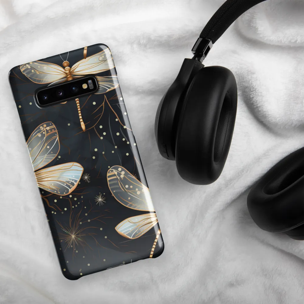 Ethereal Dance: Dragonflies in a Midnight Garden | Phone Case |  S10 Plus | Snap Case | Glossy