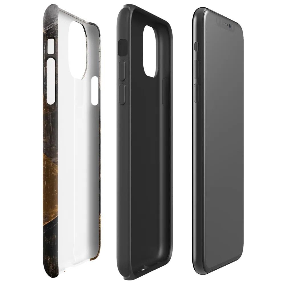 Geometric Harmony in Gold and Black | Phone Case |  11 Pro Max | Tough Case | Matte