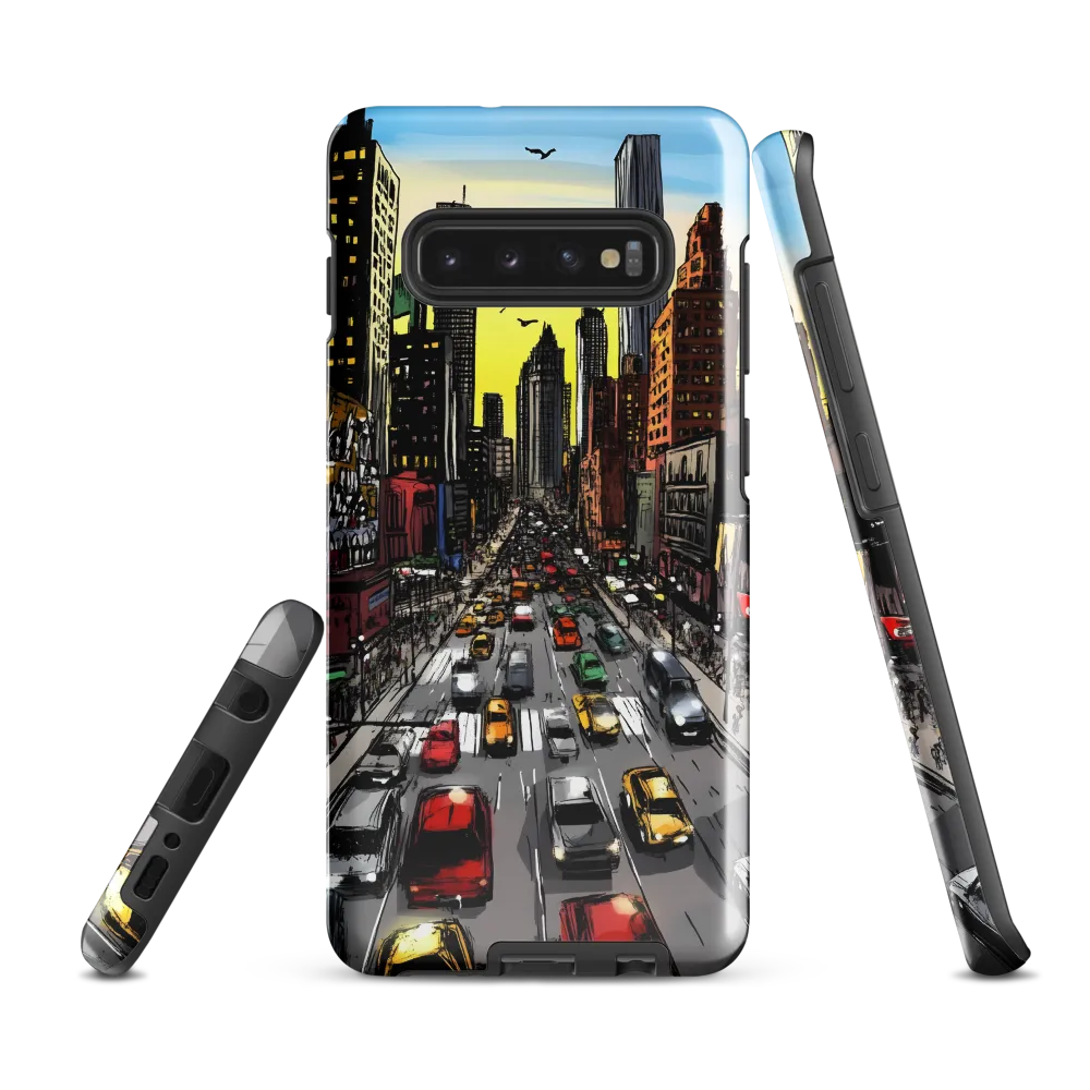 City Pulse at Dusk | Phone Case |  S10 Plus | Tough Case | Glossy