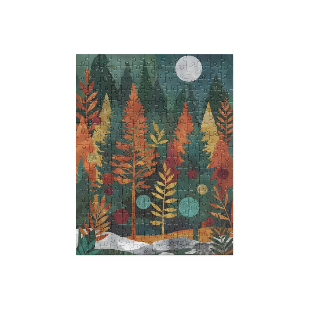 Moonlit Autumn Forest 
 Jigsaw Puzzle