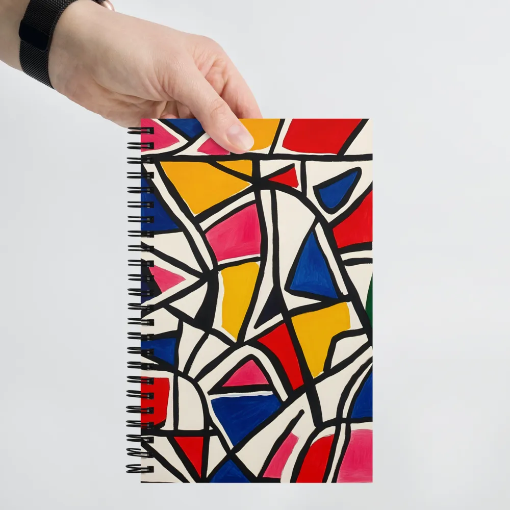 Vibrant Geometric Harmony | Spiral Notebook