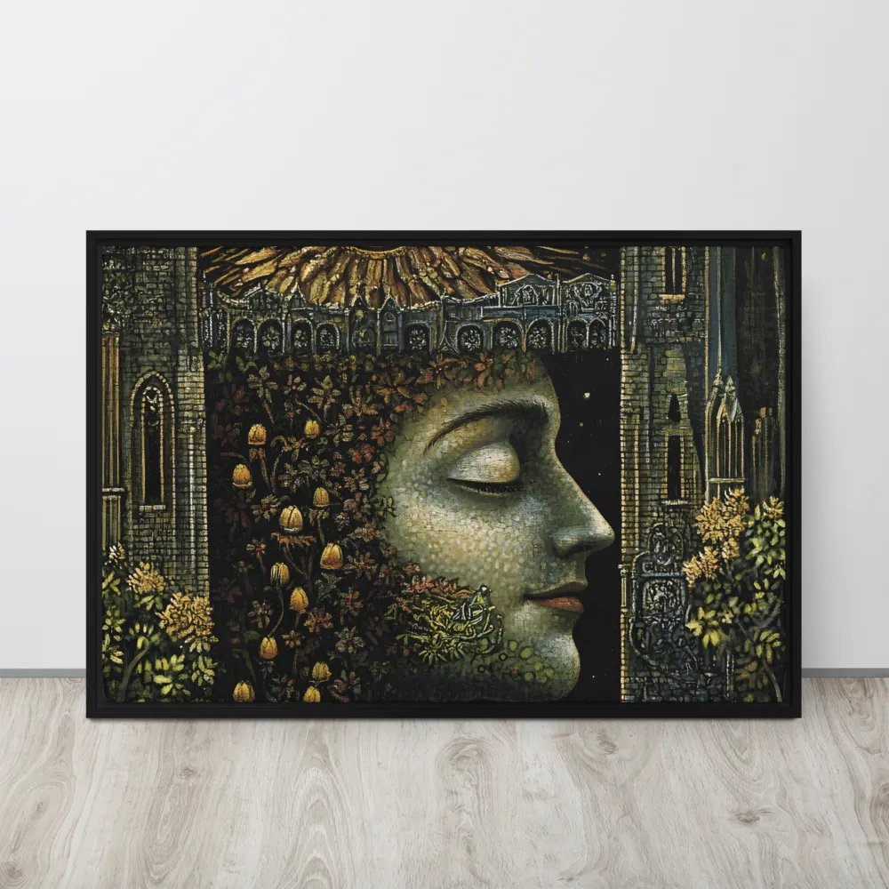 Nature’s Embrace: The Infinite Connection | Canvas with Black Frame | 24″×36″