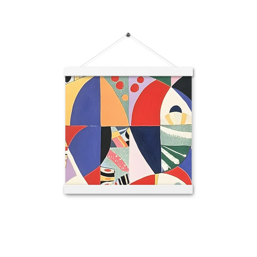 Dynamic Mosaic Symmetry | Poster With White Wood Hanger | 12″×12″