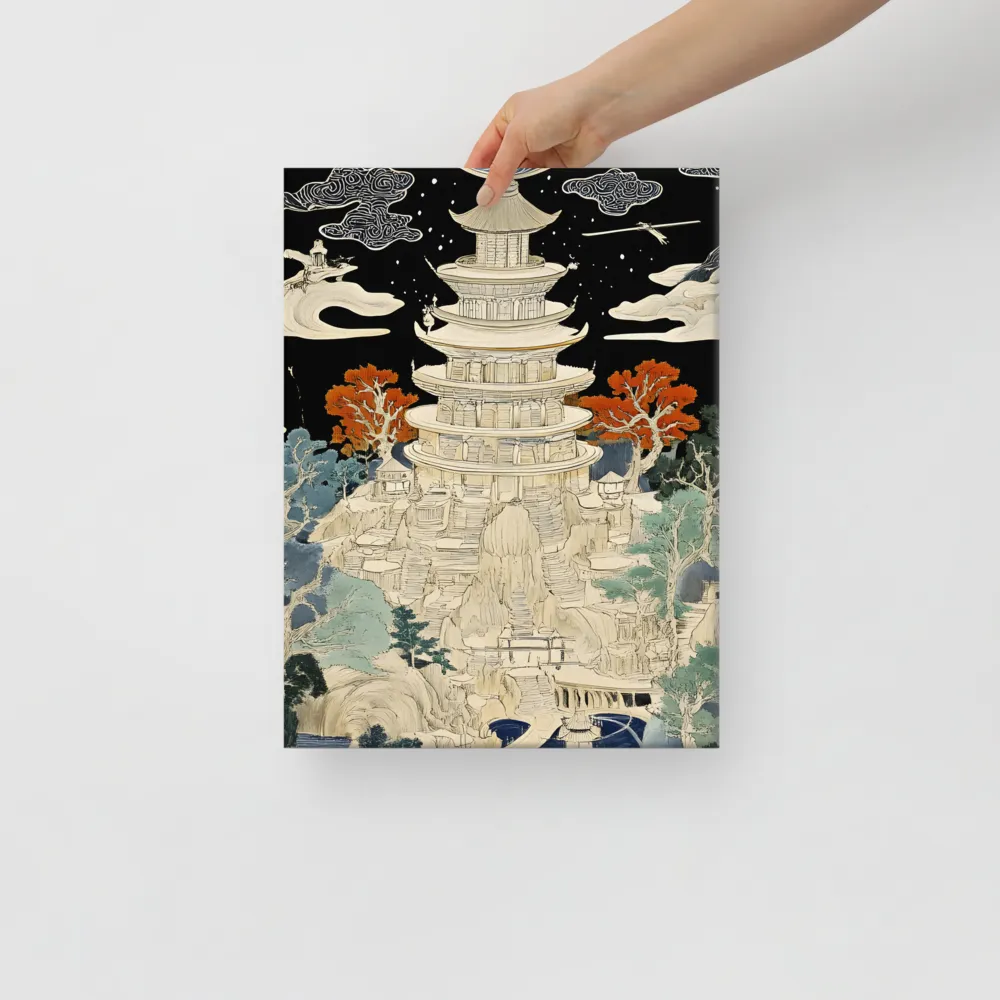 Whispers of the Pagoda | Canvas | 12″×16″