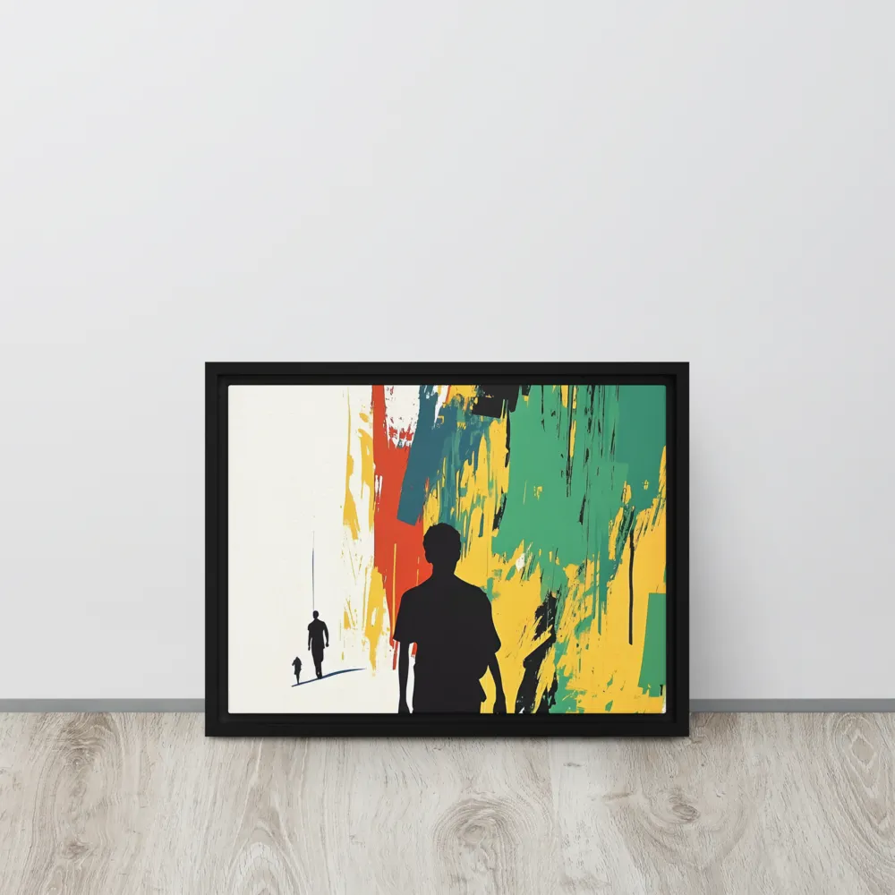 Journey of Silhouettes | Canvas with Black Frame | 12″×16″