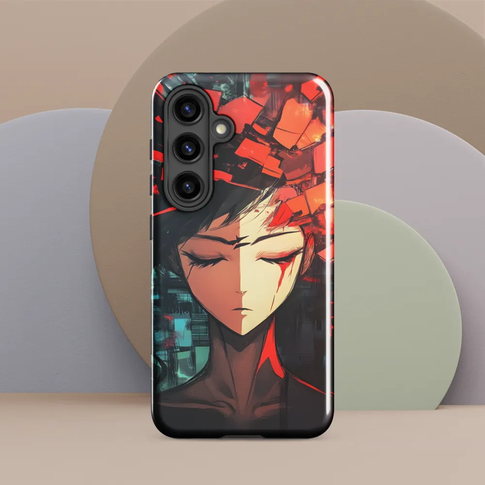 Fragmented Mind: The Silent Struggle | Phone Case |  S24 | Tough Case | Glossy
