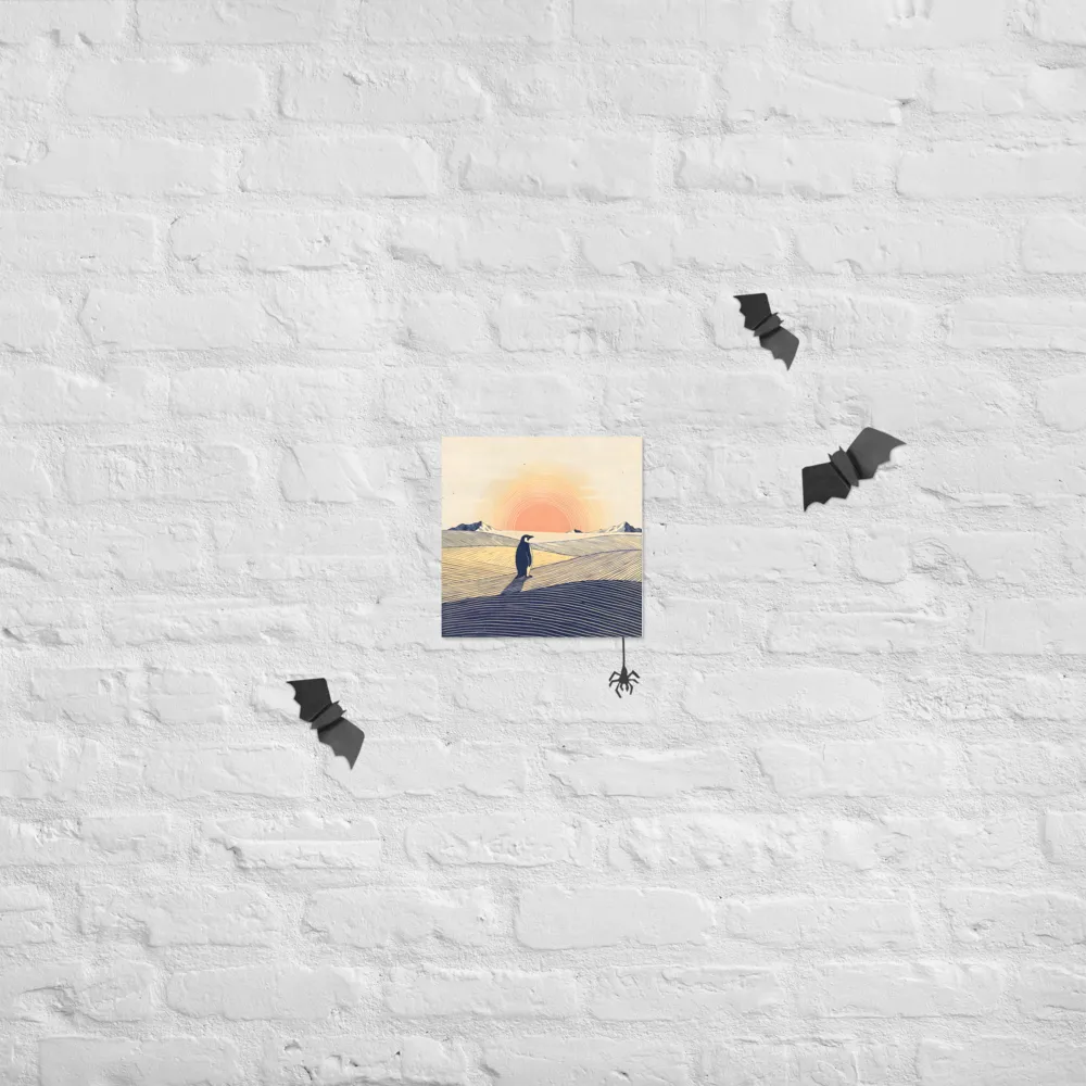 Penguin at Dusk 
 Poster | 10″x 10″