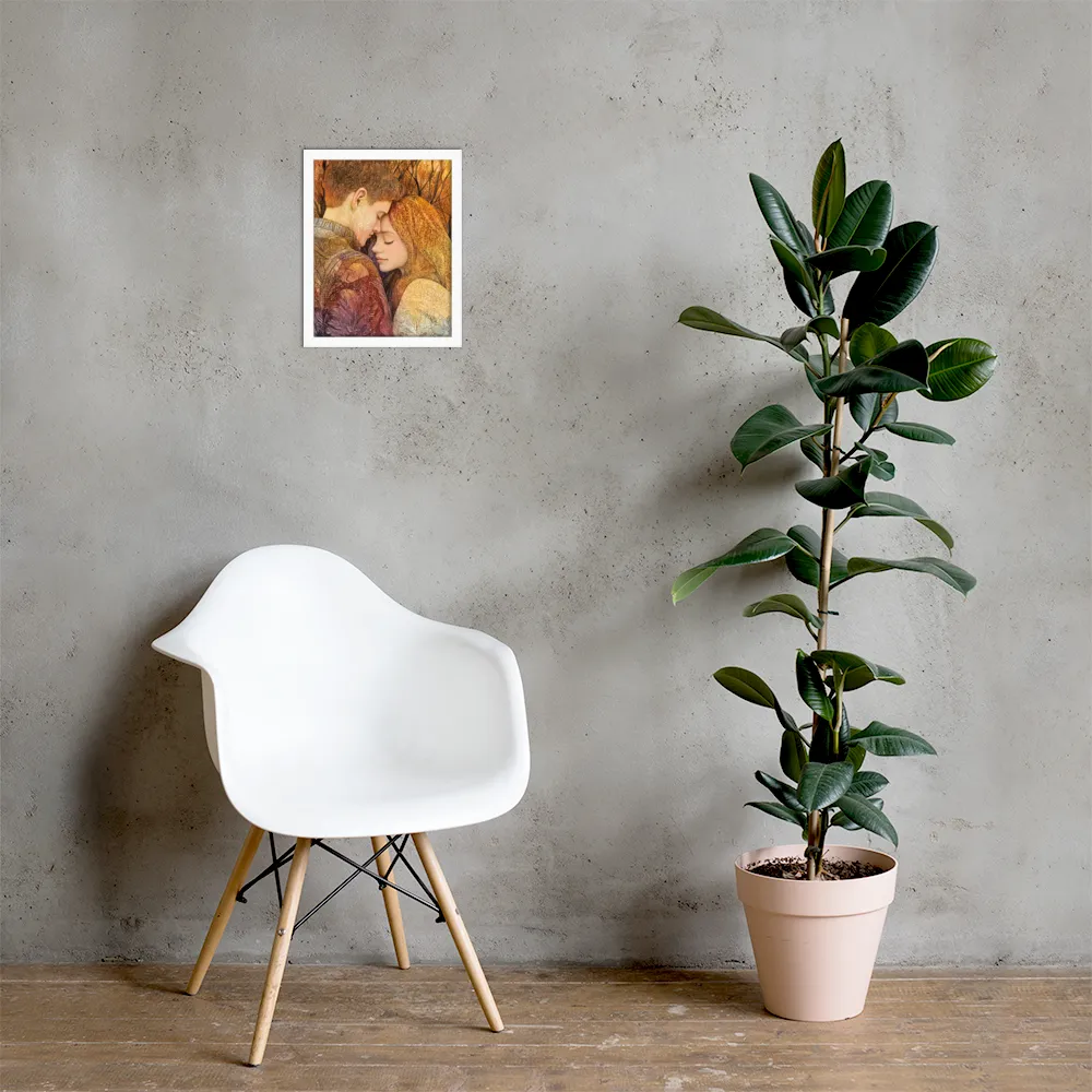 Embrace of Autumn | Poster with White Frame | 11″×14″
