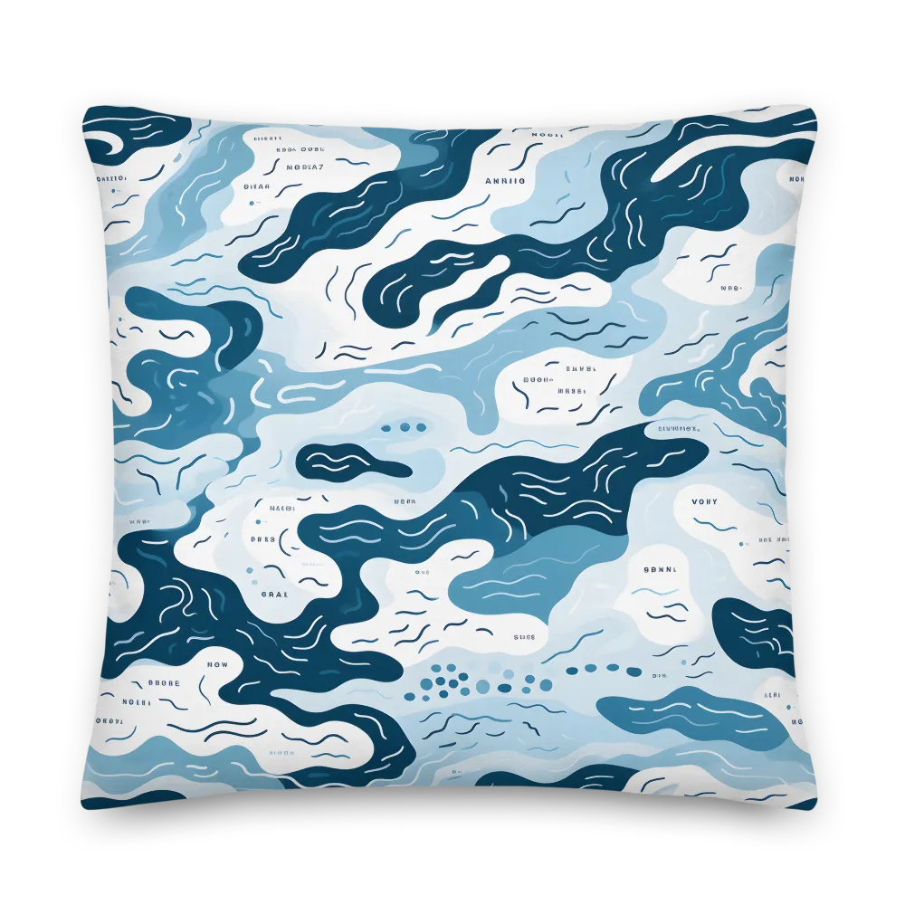 Flowing Waters: An Abstract Journey | Pillow | 22″×22″