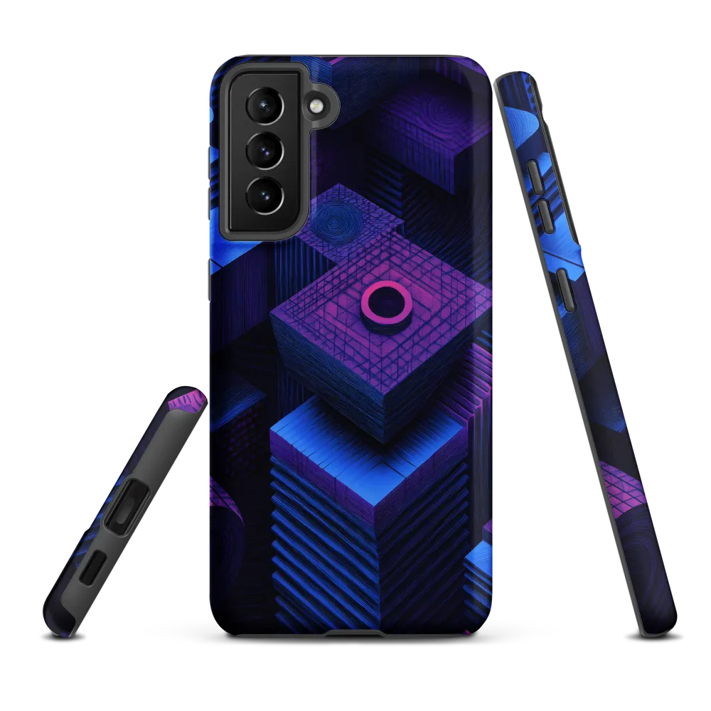 Geometric Dreams in Blue and Purple