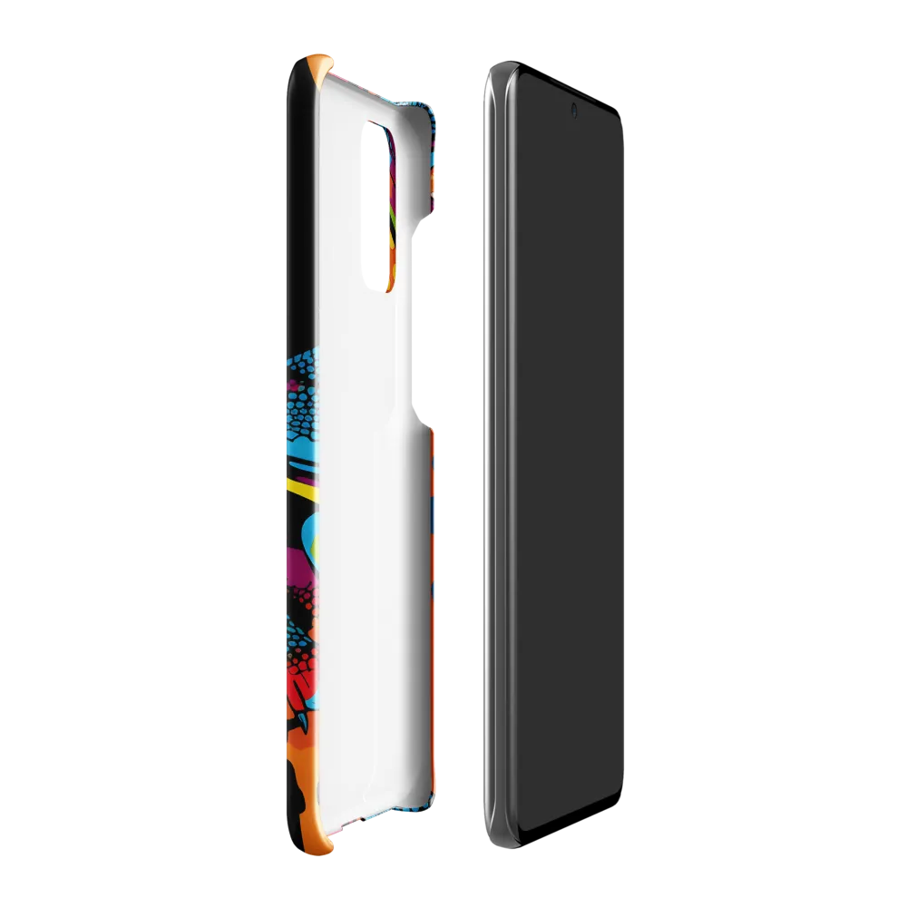 Colorful Encounters: The Playful Geckos | Phone Case |  S20 Plus | Snap Case | Glossy