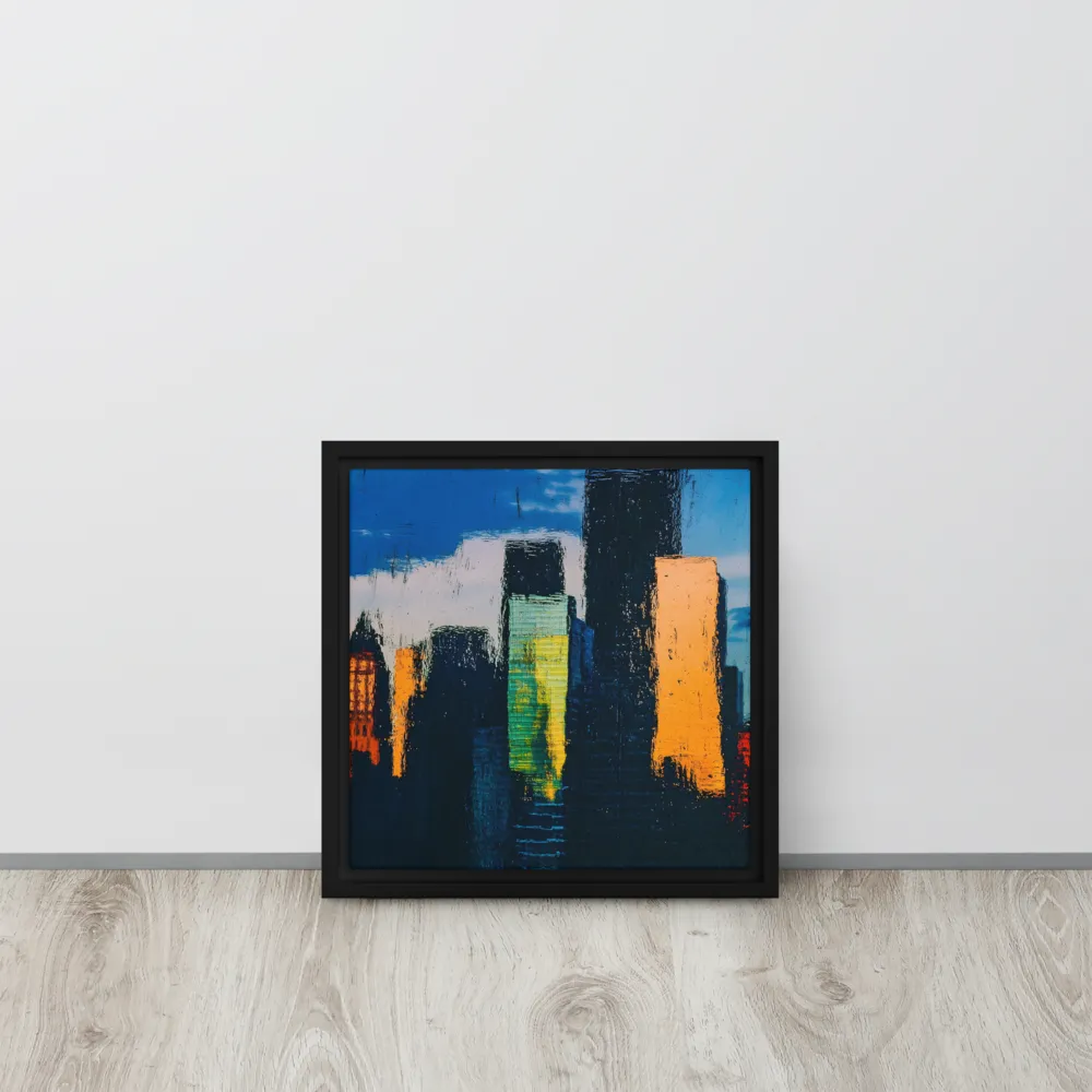 Reflections of Tranquility | Canvas with Black Frame | 12″×12″