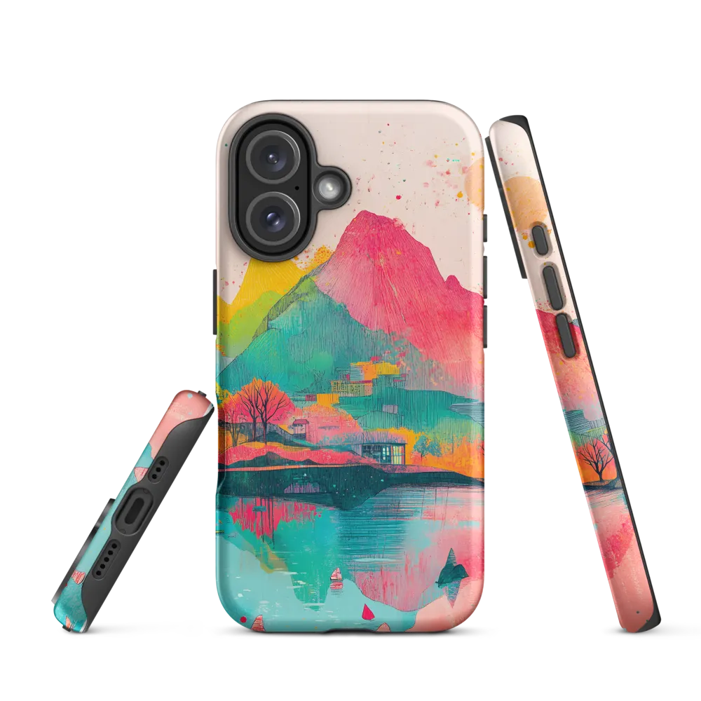 Vibrant Serenity: A Surreal Landscape | Phone Case |  16 | Tough Case | Matte