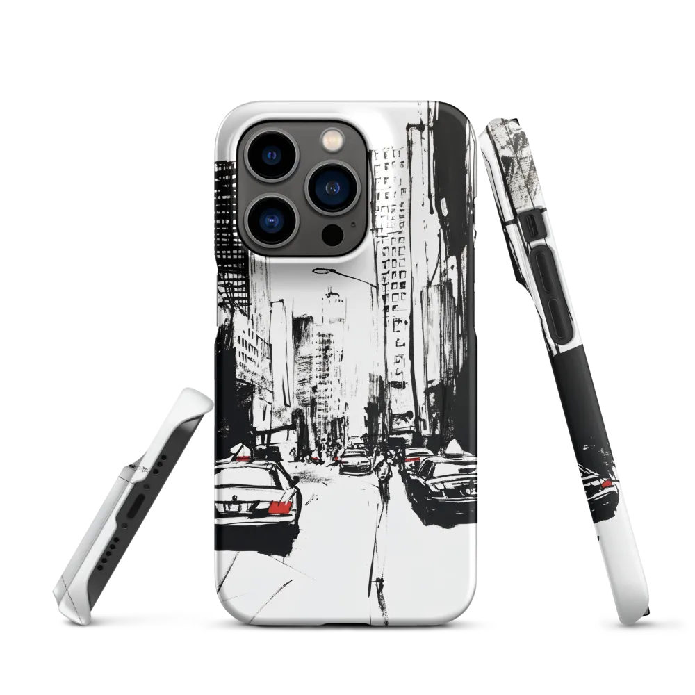 Urban Pulse: A Monochromatic Journey | Phone Case |  14 Pro | Snap Case | Matte