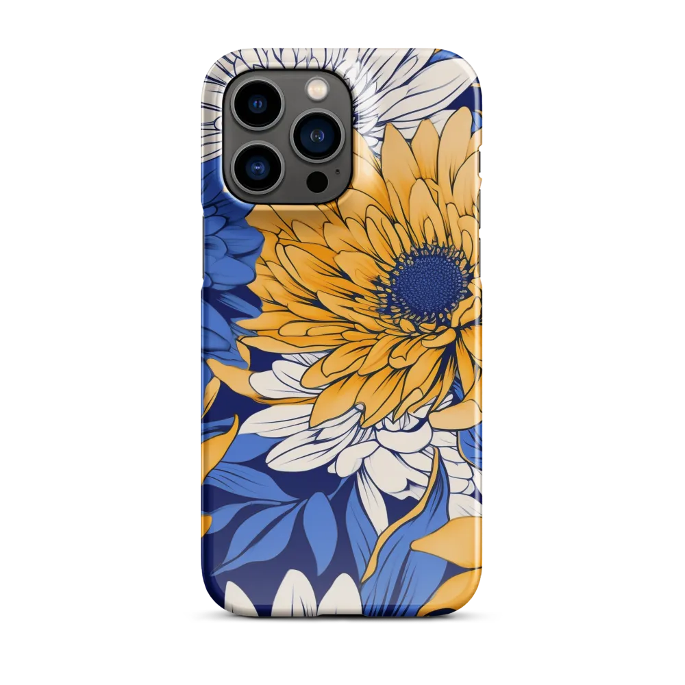 Floral Harmony in Blue and Yellow