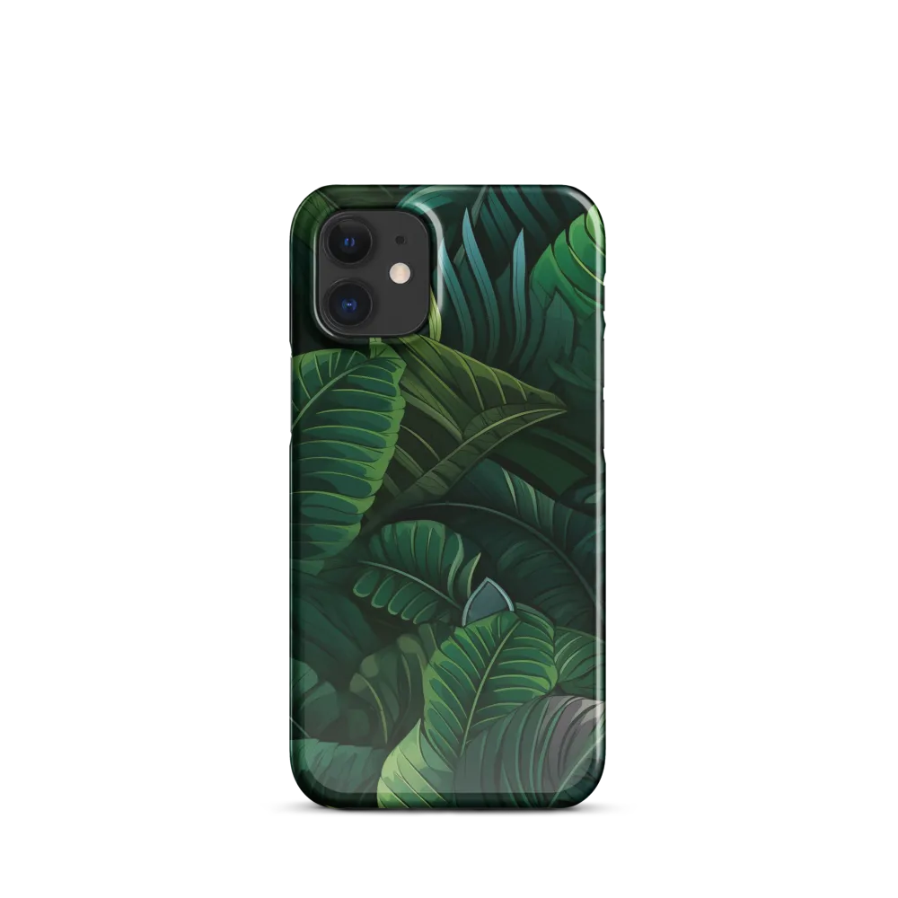 Lush Canopy: A Tropical Foliage Study | Phone Case |  12 Mini | Snap Case | Glossy