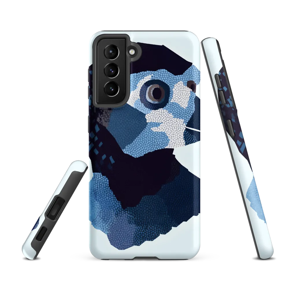 Abstract Avian Portrait in Blue