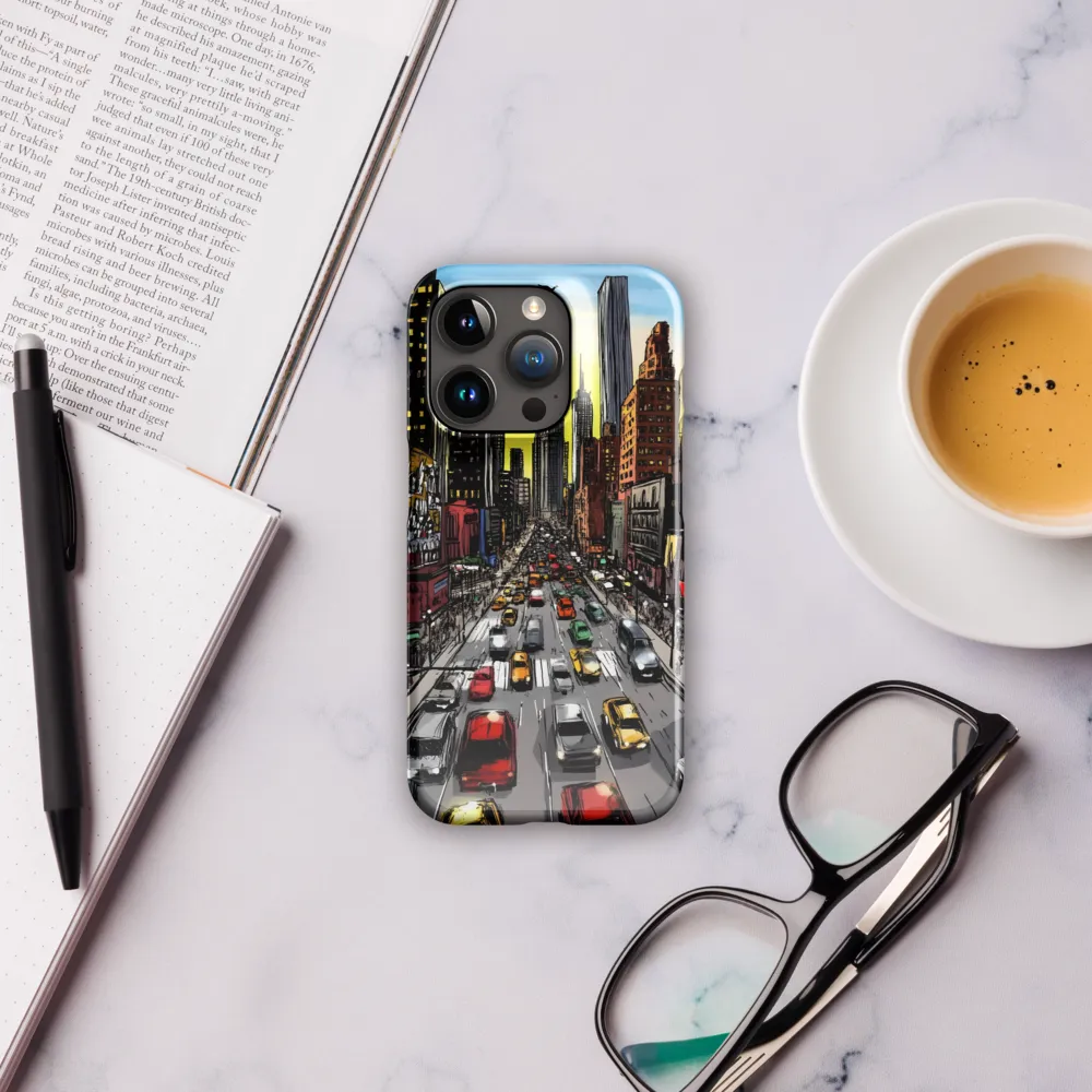 City Pulse at Dusk | Phone Case |  15 Pro | Snap Case | Glossy