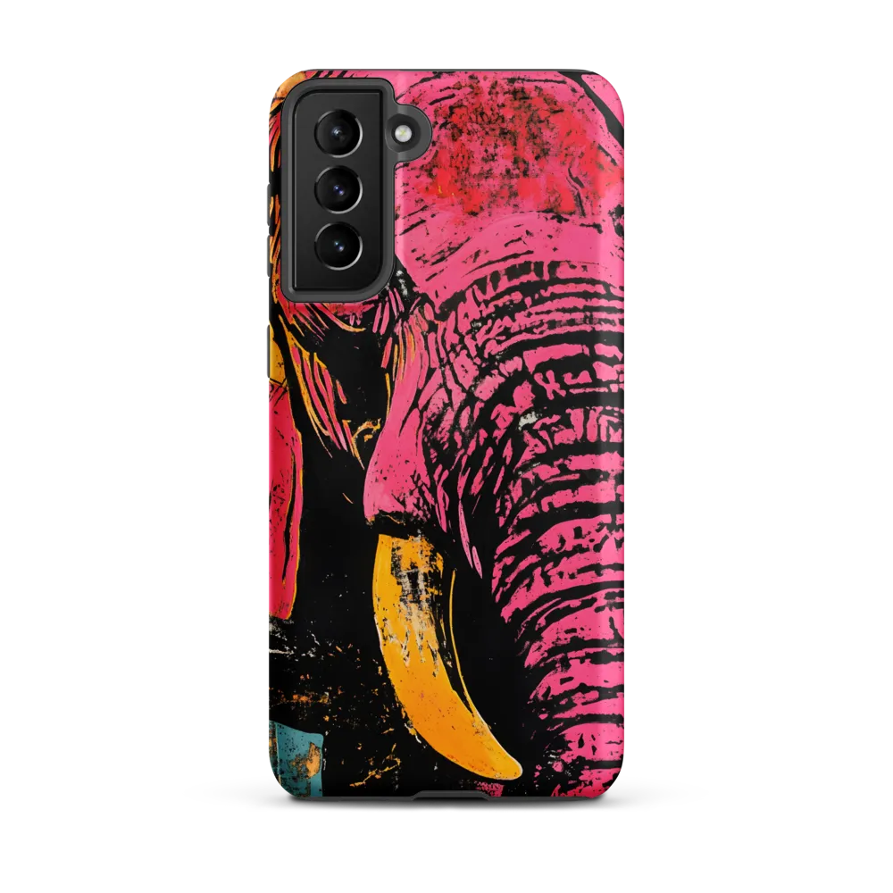 Bold Encounter: The Vibrant Elephant | Phone Case |  S21 Plus | Tough Case | Matte