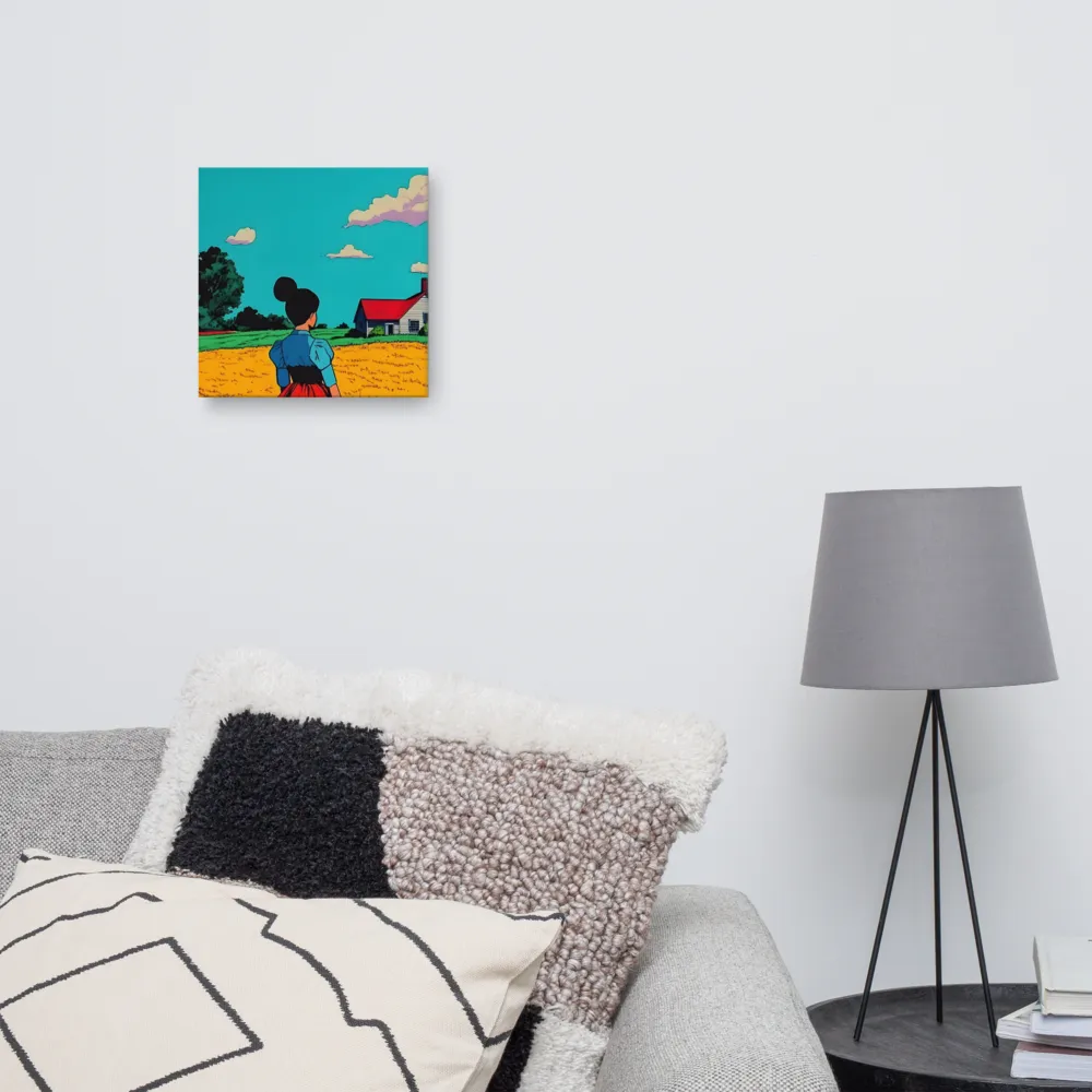 Whispers of a Sunlit Meadow | Canvas | 12″×12″
