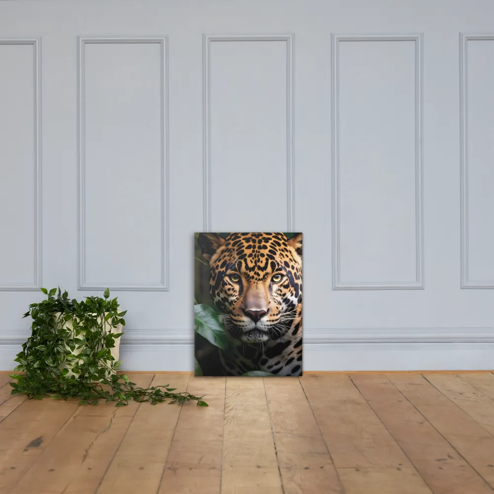 The Intensity of Nature: A Jaguar’s Gaze | Canvas | 18″×24″