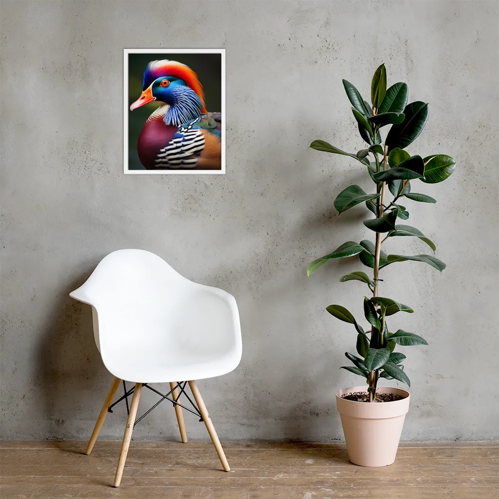 The Majestic Mandarin | Poster with White Frame | 16″×20″