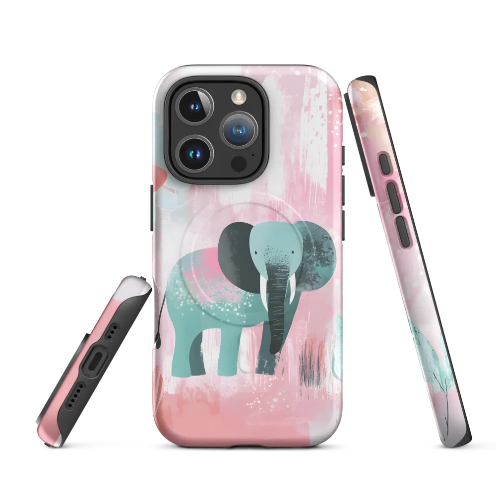 Whimsical Elegance: An Elephant's Serenade | Phone Case |  16 Pro | MagSafe® Tough Case | Matte