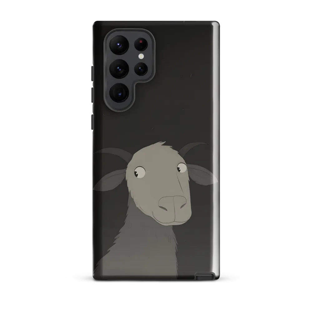 Whimsical Goat in Darkness