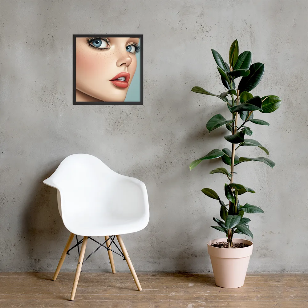 Intriguing Elegance | Poster with Black Frame | 18″×18″