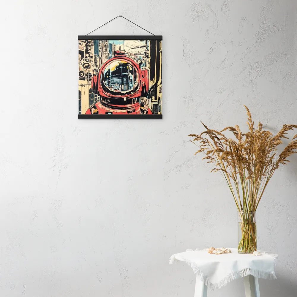 Reflections of Tomorrow | Poster With Black Wood Hanger | 16″×16″